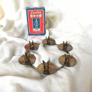 Brass Candle Holder + Chime Candles